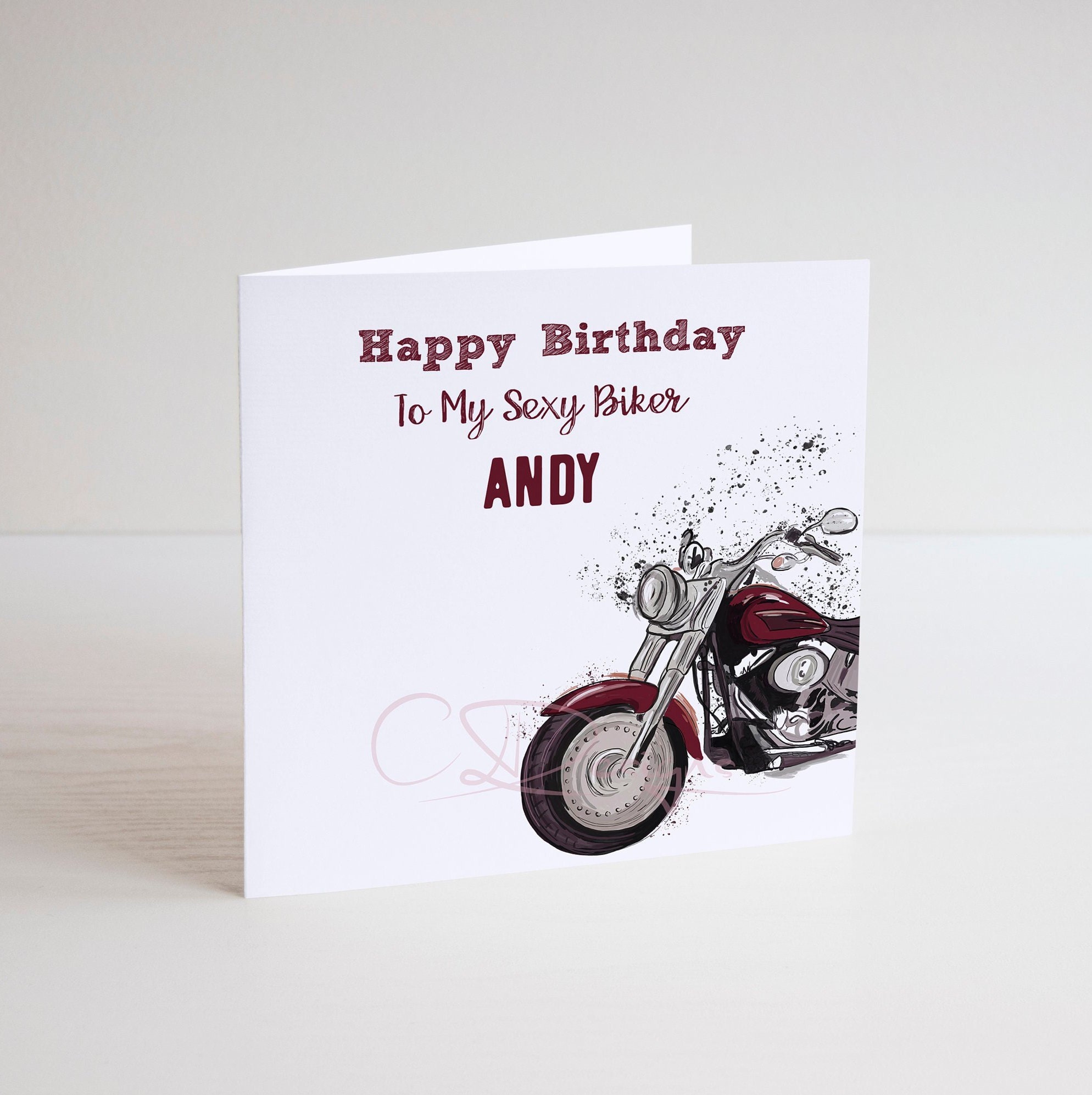 Personalised Motorbike Birthday Card Biker Card Husband - Etsy UK
