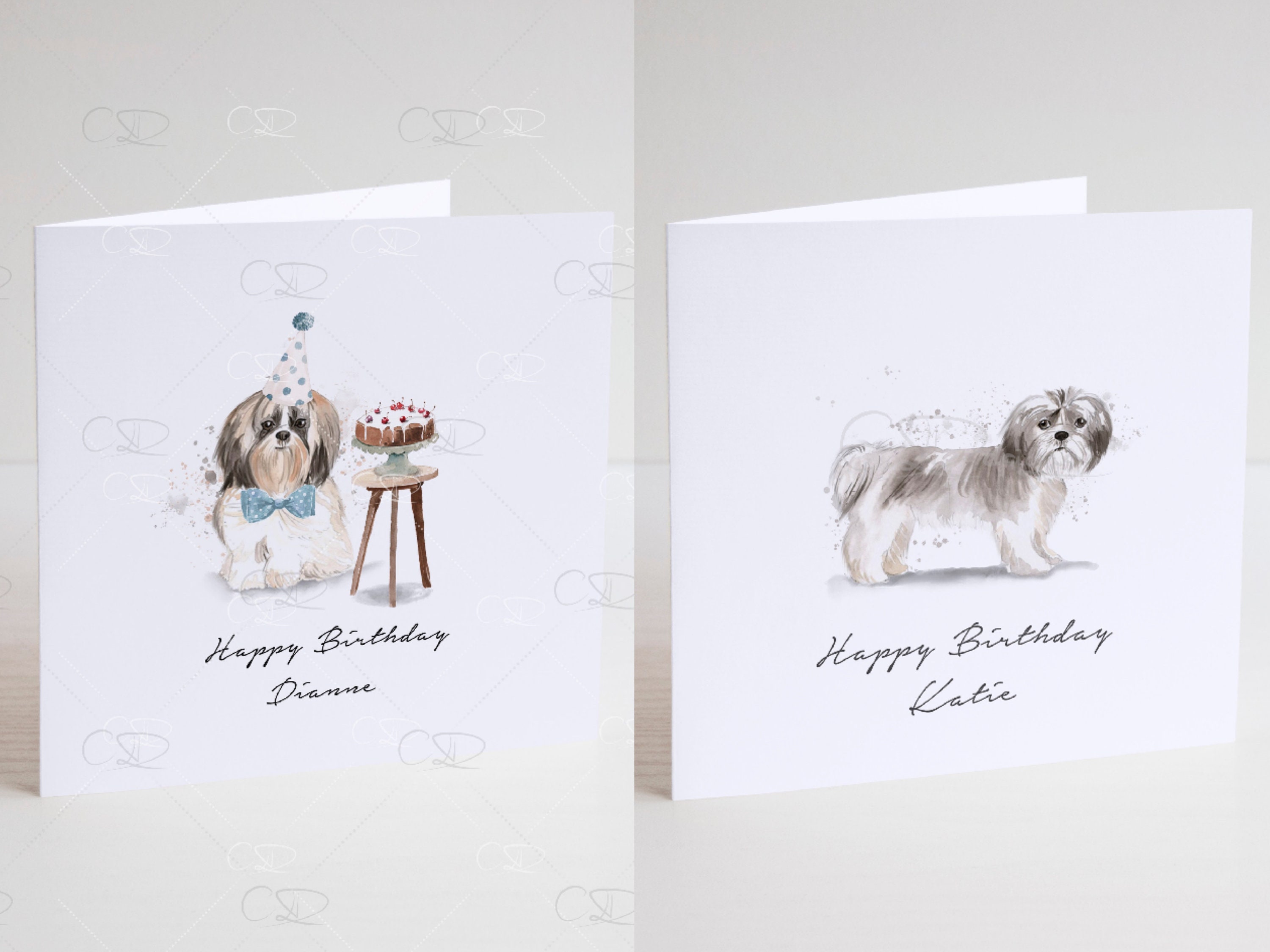 Shih Tzu Dog \"happy Birthday\" Card (6\" X 4\") With Envelope - Blank Inside For Your Own Message...