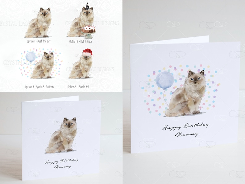 Personalised Ragdoll Cat Birthday Card Personalised Ragdoll - Etsy