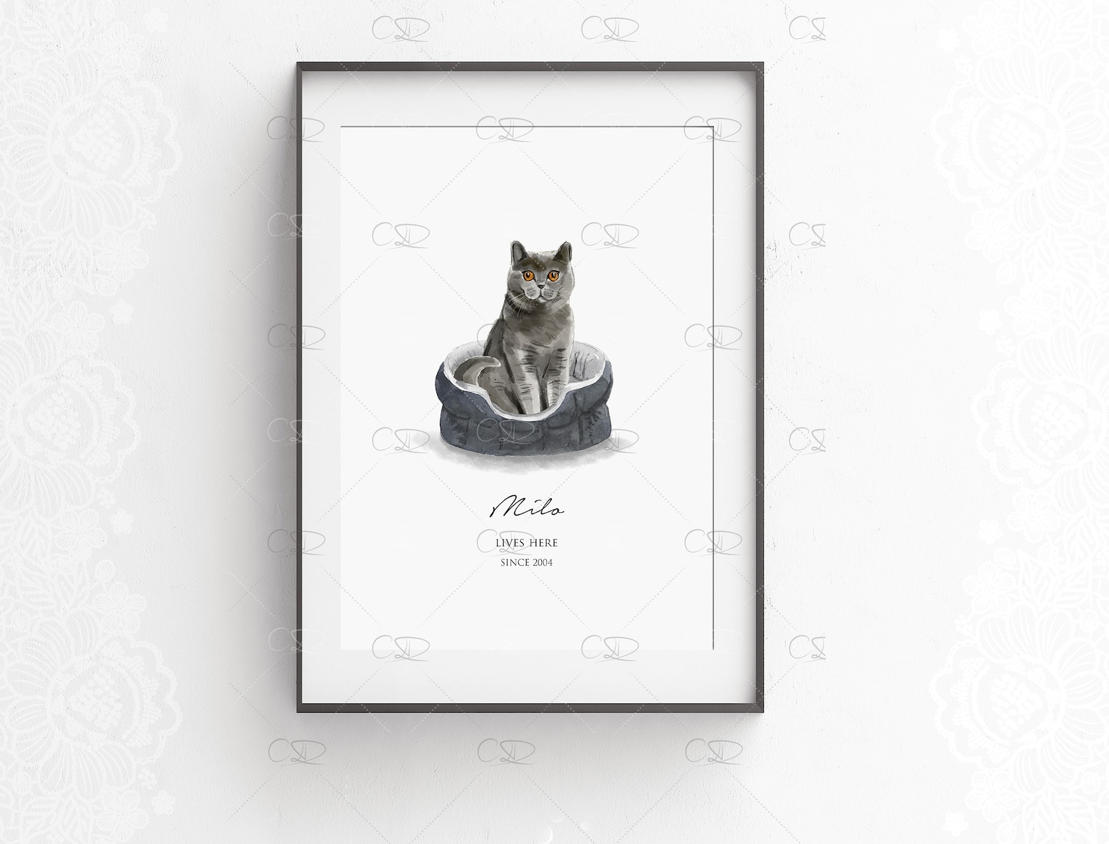 Personalised British Shorthair Print Personalised Cat Print - Etsy UK