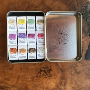 Oferta limitada FULL PAN Juego de acuarela de 12 piezas Juego de pintura de acuarela artesanal hecha a mano