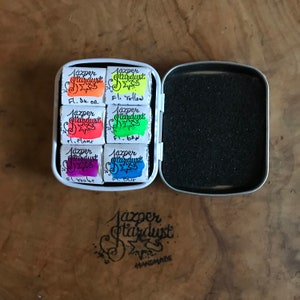 Novo construtor de paleta fluorescente TRAVEL Conjunto de 6 aquarelas artesanais Conjunto de tinta aquarela feita à mão (2 1/4 x 2 polegadas!)
