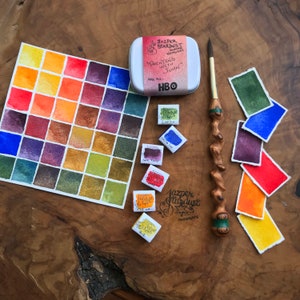 Ceramic Palette Set, Ceramic Artists Palette, Watercolor Paint