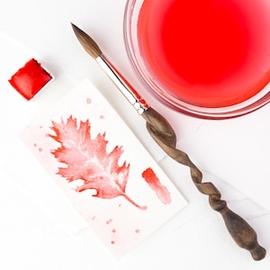 CORTILLION RED Jazper Stardust Handmade Watercolor Half pan