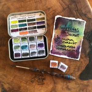 WITCHES SECRET Set of 12 or 14 Artisan Handmade Watercolor paint Set