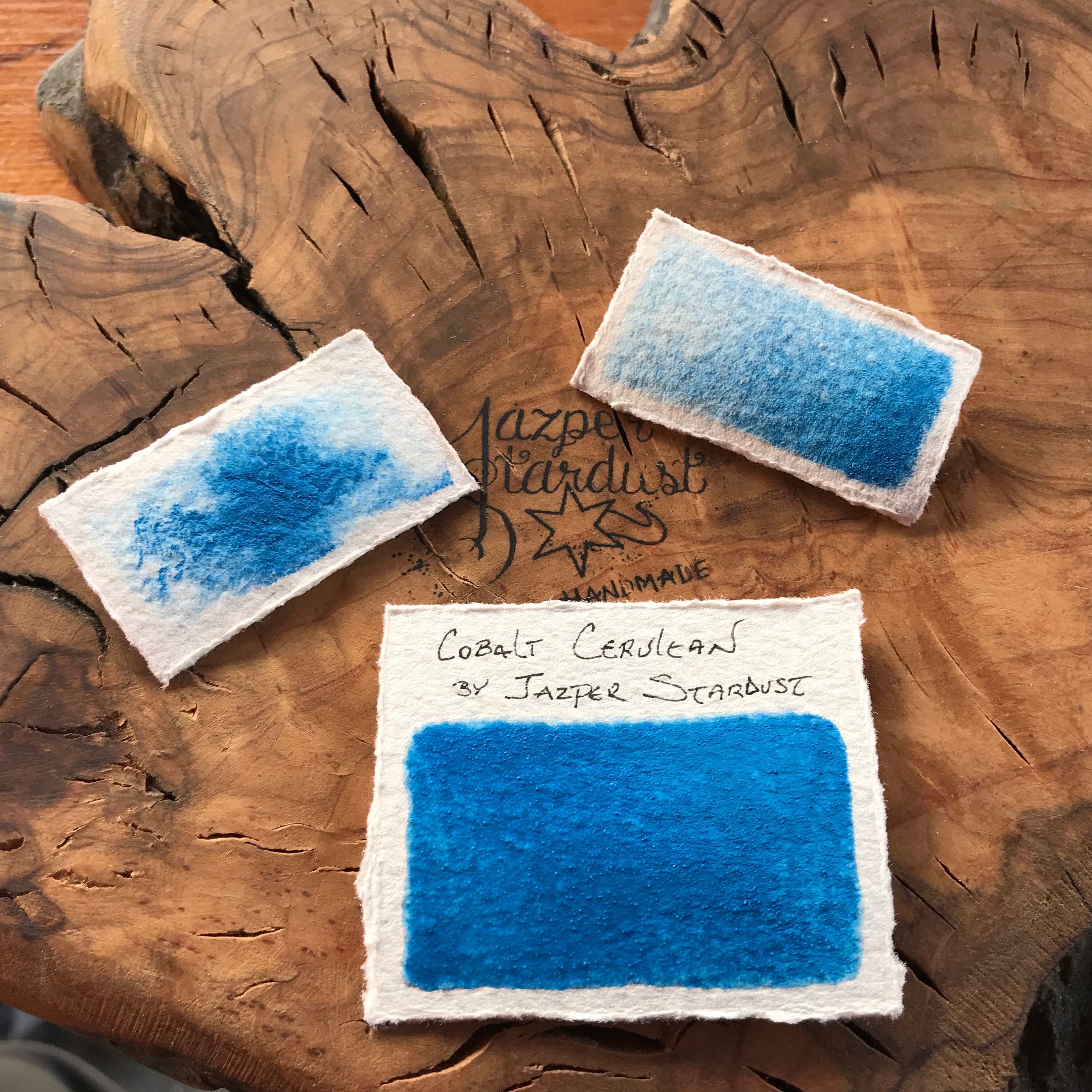 新登場*コバルトセルリアンブルー 職人手作り水彩絵具ハーフパン