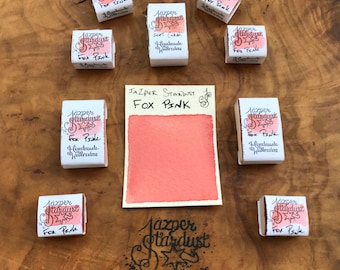 新色限定！FOX PINK 職人手作り水彩絵具 ハーフパンまたはフルパン