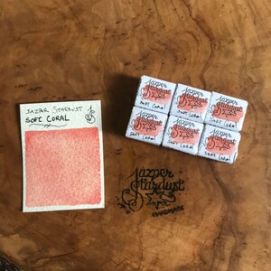 新しいカラー限定！ソフトコーラル 職人手作り水彩画 ハーフまたはフルパレット