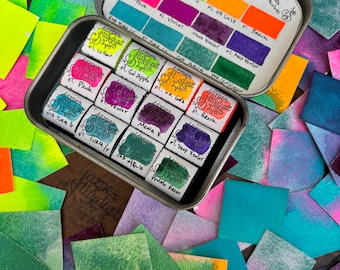 DAZZLE Set of 12 Artisan Handmade Watercolor paint Set