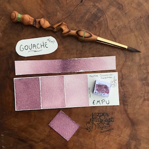 New Color Exclusive! EMPU Violet Gouache Artisanal Handmade Watercolor pan