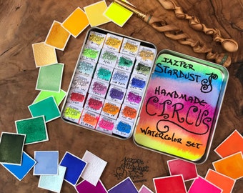 Handmade CIRCUS Watercolor Set of 24 Artisan Handmade Watercolour paint set