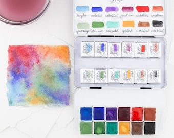MEADOW JEWELS- Artisan Handmade Watercolor paint Set       Handmade Watercolours       watercolor paint set