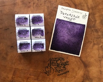New* DIOXAZINE VIOLET Artisanal Handmade Watercolor Half Pan