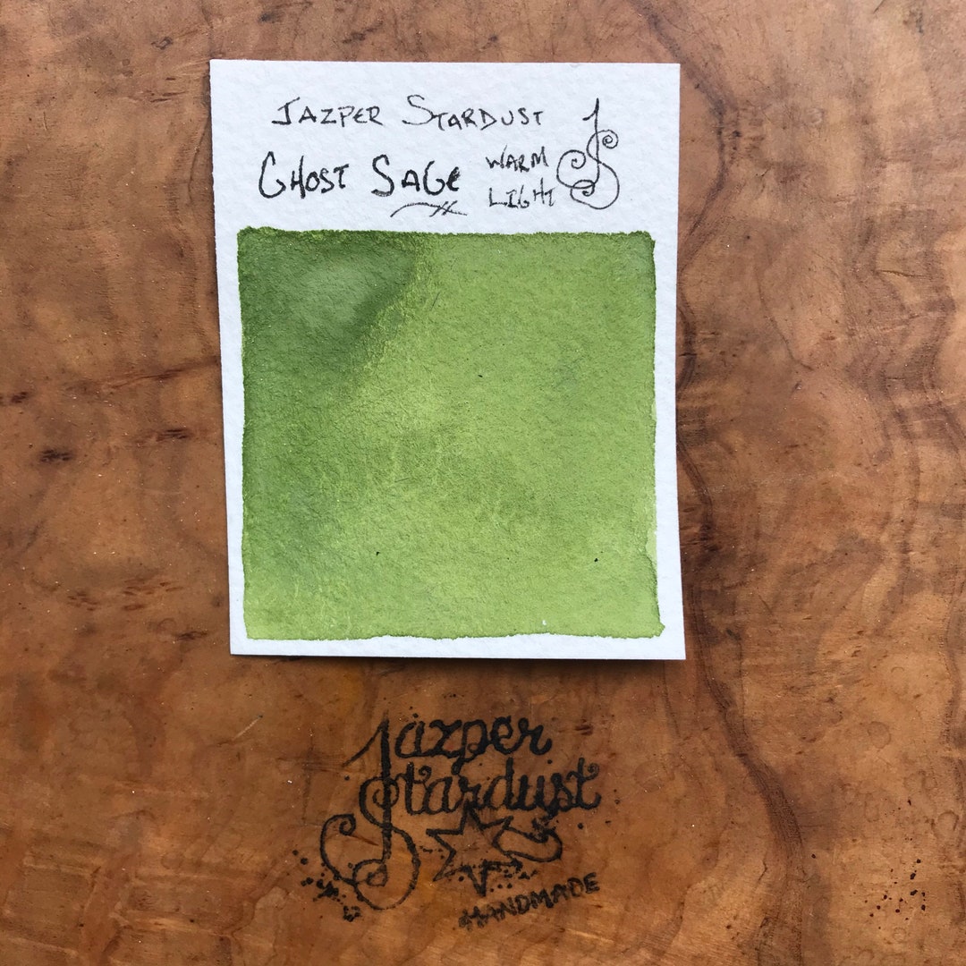 New GHOST SAGE Warm Light Artisanal Handmade Watercolor Half Pan Etsy