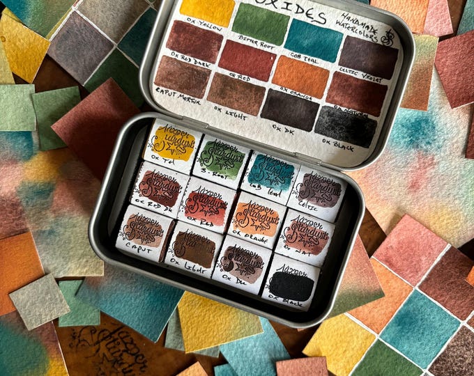 OXIDES 12- Artisan Handmade Watercolor paint Set
