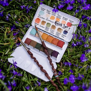 Special Selection Earth Set of 12 Artisan Handmade Watercolor paint Set made from Genuine World Earth Pigments image 4