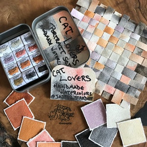 CAT LOVERS 12er-Set - Artisan Handmade Aquarellfarbe Set