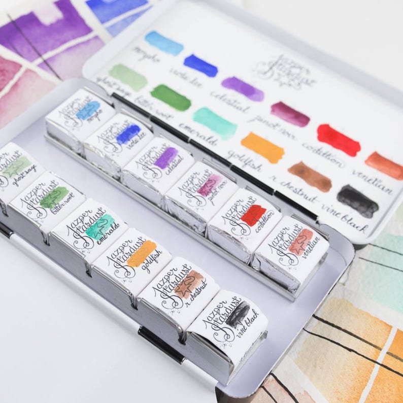 MEADOW JEWELS Artisan Handmade Watercolor Paint Set Handmade Etsy
