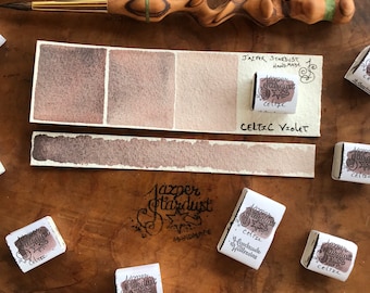 New* Celtic Violet Artisanal Handmade Watercolor Half Pan