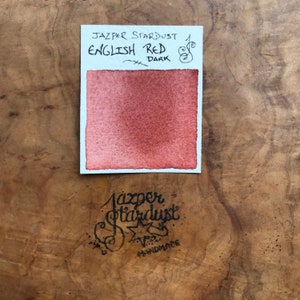 NeW CoLoR! ENGLISH RED DARK Artisanal Handmade Watercolor Half pan