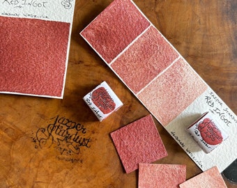 RED INGOT Jazper Stardust Handgefertigte Aquarell-Halbpfanne