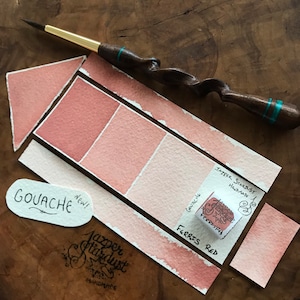 New Color Exclusive! FERRIS RED Gouache Artisanal Handmade Watercolor pan