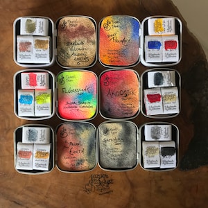 TRAVEL TRIO Ltd. Edition Conjuntos completos de panelas Conjunto de pintura artesanal em aquarela artesanal