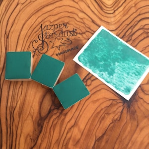 New* COBALT AQUA Artisanal Handmade Watercolor Half Pan