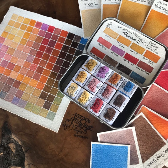 Set di 12 colori ad acquerello granulanti - Ispirati al sistema planetario - Mairtini - Italia