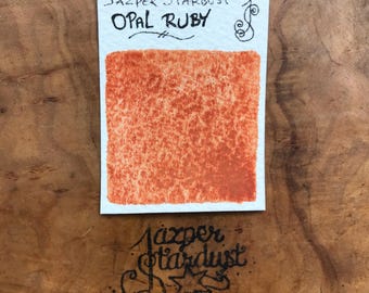 New* GENUINE OPAL RUBY Artisanal Handmade Watercolor Half Pan