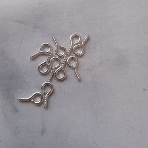 Eyes for Curtain rods Window accessories 3 mm pack of 10 Silver Dolls House Miniatures