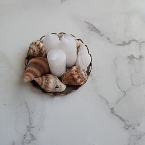 Candle Seashell Candles Dolls House 12th Scale Home decor Decoration Miniature 1:12th Scale 1/12 Scale