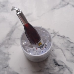 Dolls House Miniatures 12th Scale Ice Bucket Ice and Champagne Handmade 1:12th Scale 1/12th Scale