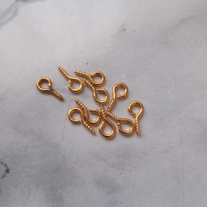 Eyes for Curtain rods Window accessories 3 mm pack of 10 Gold Dolls House Miniatures