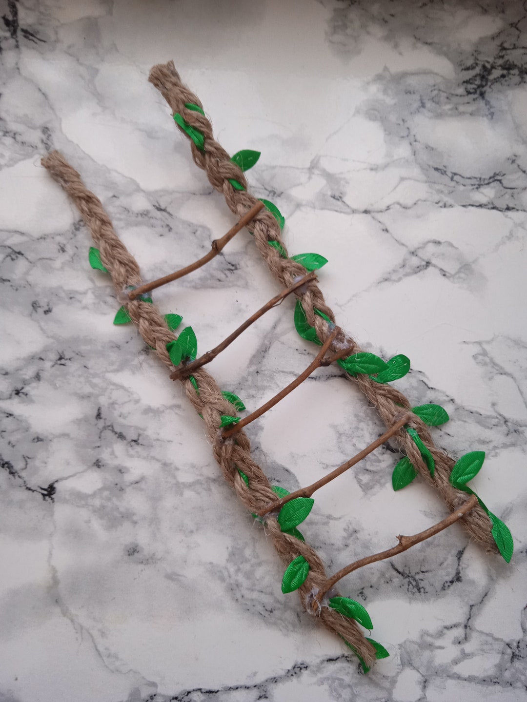 Fairy Garden Rope Ladder 16th Scale Handmade OOAK Dark Green Etsy