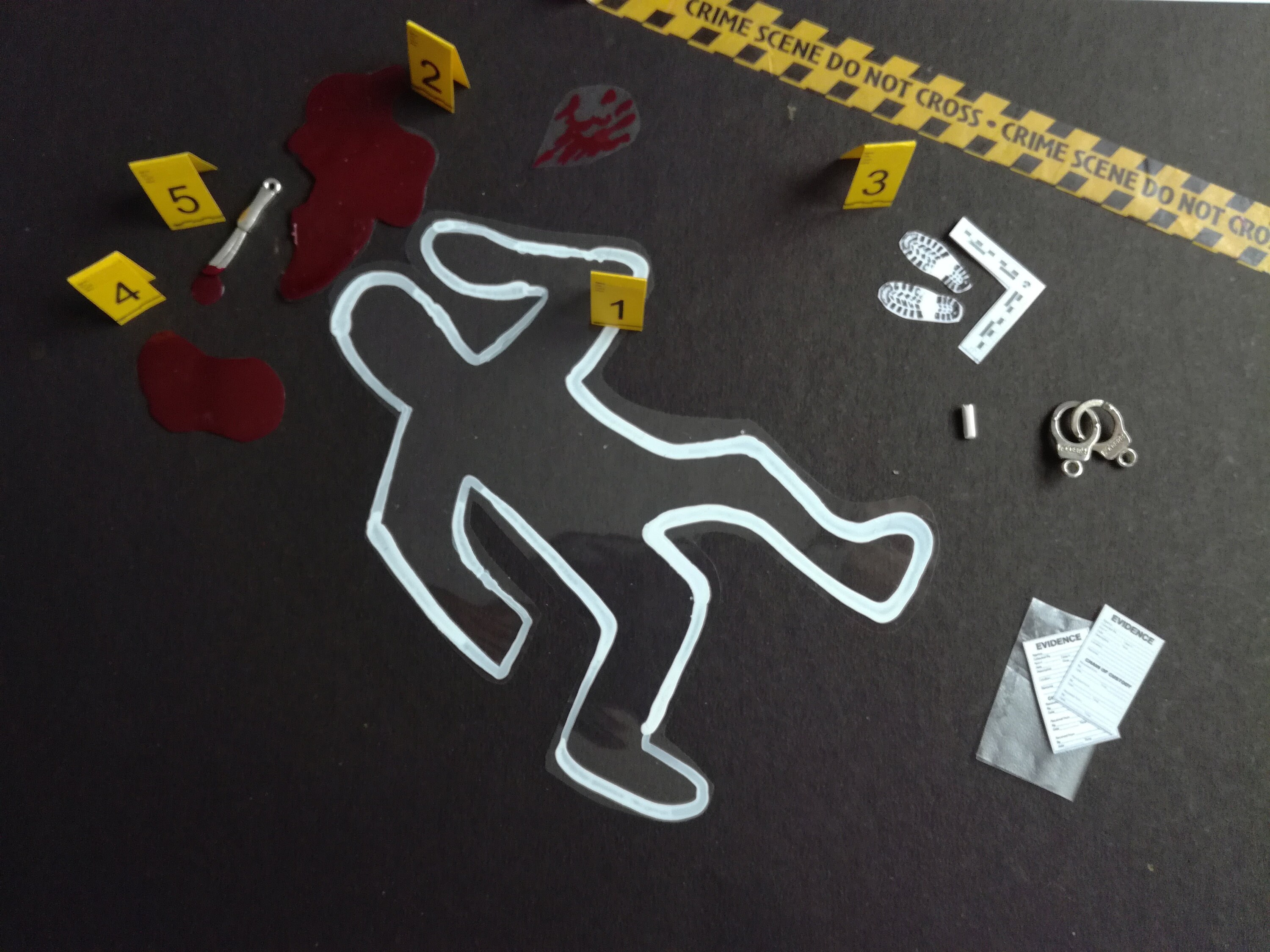 Dolls House Miniatures 12th scale Crime Scene Murder Set Etsy