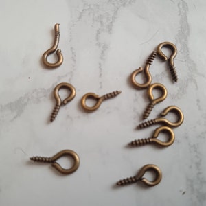 Eyes For Curtain Rod Window Accessories 3mm Pack of 10 Bronze Dolls House Miniatures