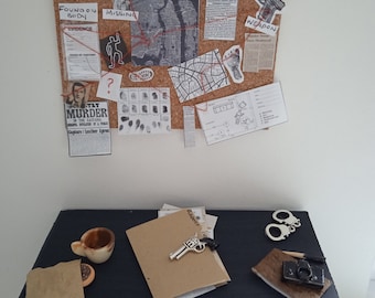 Set de investigación de la escena del crimen para casa de muñecas, miniatura a escala 12