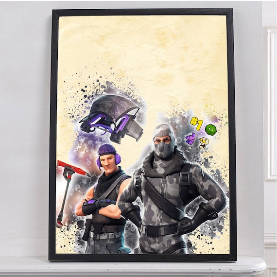 Fortnite Inspired Poster Watercolor Fortnite Print Wall Decor | Etsy