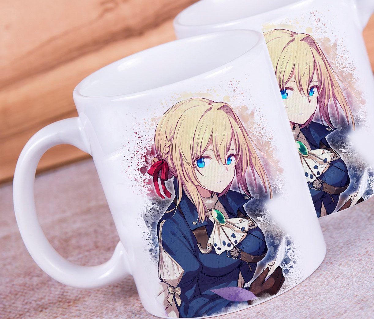 Anime Coffee Mug Anime Tea Cup Watercolor Mug Anime Art Etsy