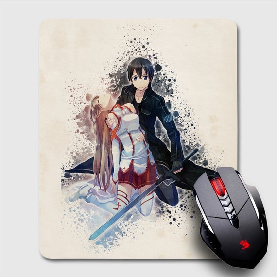 Kirito x Asuna Mousepad Sword Art Online Mousepad Anime Etsy