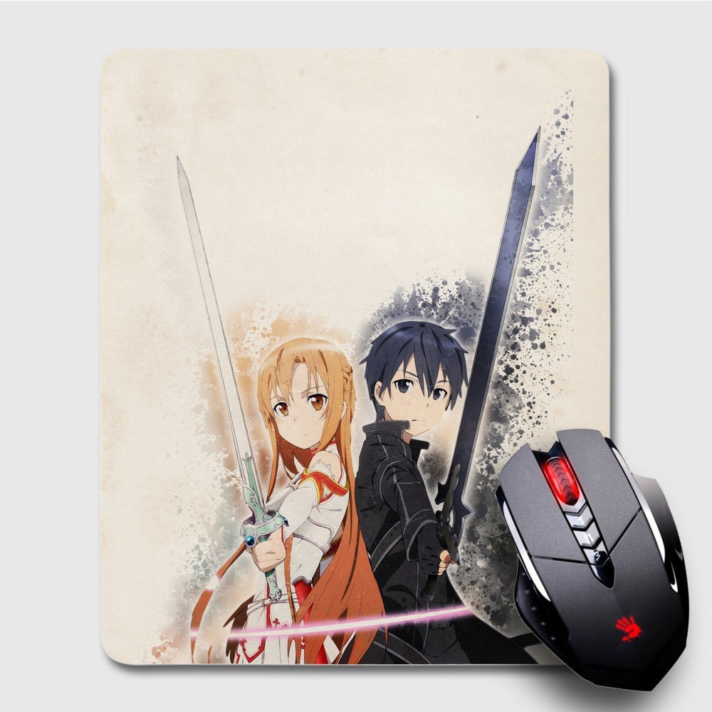 Asuna X Kirito Sword Art Online Mousepad Anime MousePad Etsy