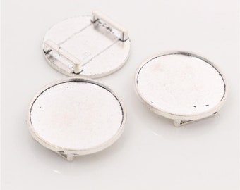 Ajustes deslizantes chapados en plata para cuero de 10 mm/tamaño de ajuste de 25 mm/paquete de 10