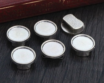 Ajustes deslizantes chapados en plata para cuero de 10 mm/tamaño de ajuste de 12 mm/paquete de 20