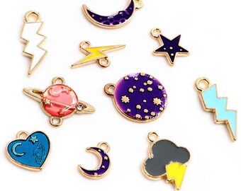 Astrological Enamel Charms | Choice of Designs or Mixed Pack | 10pcs