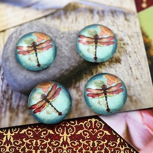 12mm Dragonfly Glass Cabochons | 20pcs