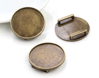 Ajustes deslizantes chapados en bronce para cuero de 10 mm/tamaño de ajuste de 25 mm/paquete de 10