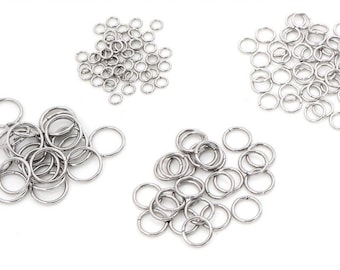 Stainless Steel Open Jump Rings | Choice of Size | Pack of 200