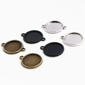 Pendant Blanks or Twin Loop Connectors | 14mm, 16mm or 18mm | 3 Finishes