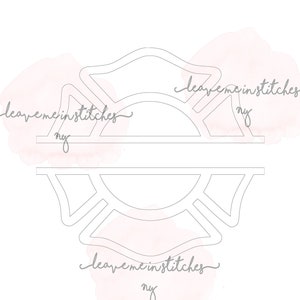 Fireman Maltese cross split monogram SVG file, laser file, Cricut file, Silhouette cut file, clipart, Glowforge file